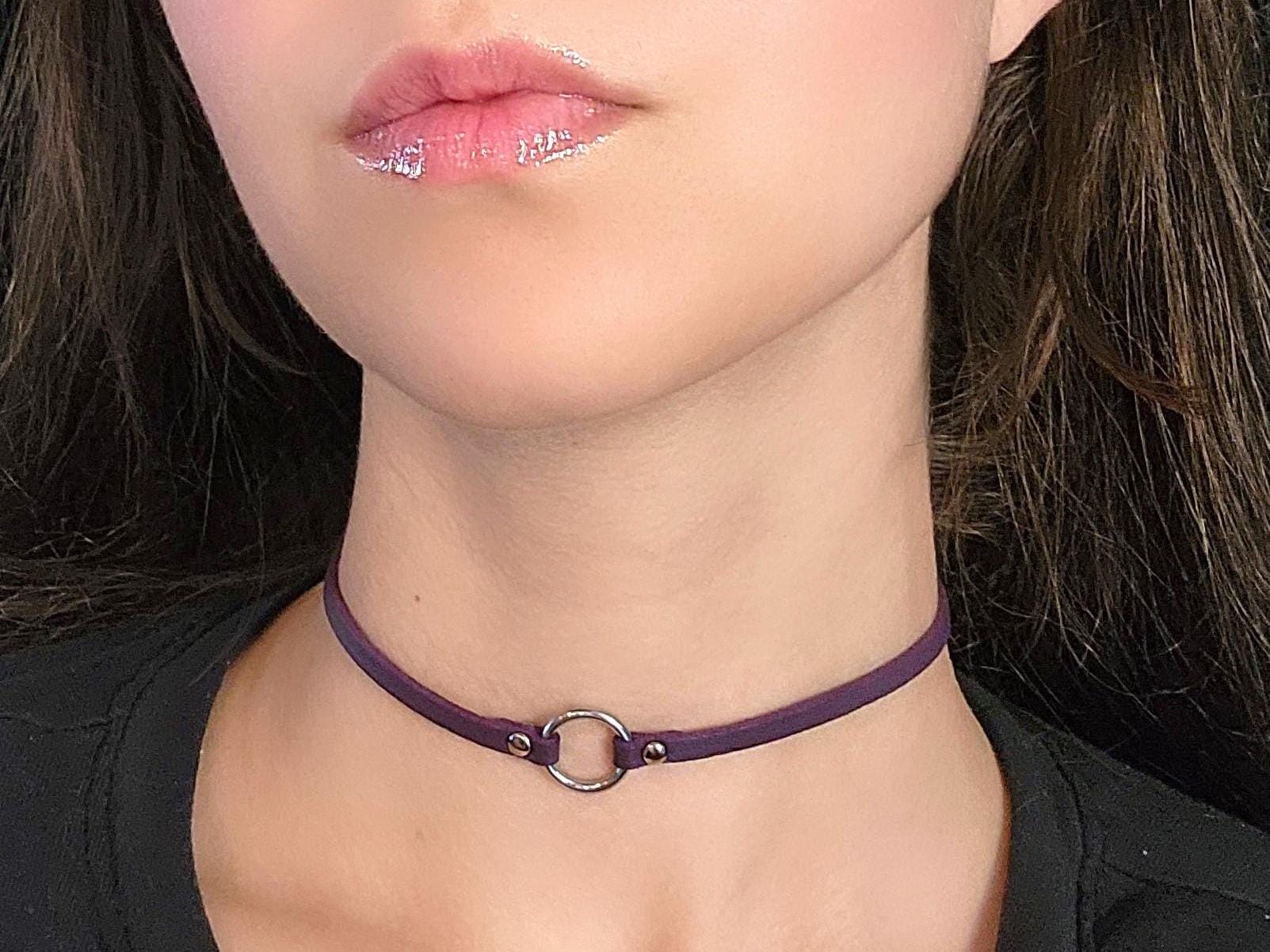 Collier Ras De Cou Gothique Pastel En Velours Violet Clair - Fait Main - Style Cosplay Ou Quotidien