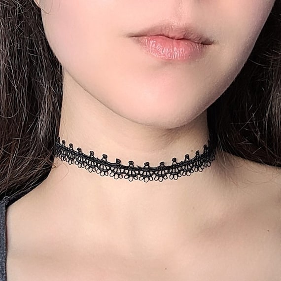 FMR Gothic Choker Necklaces Black Velvet Layered Choker Necklace Classic Collar Chokers Jewelry for Women and Girls