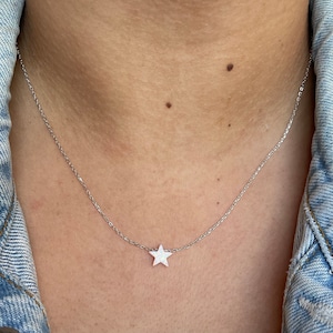 Star Opal Necklace, Lab Opal, Sterling Silver, Vermeil, Star Opal Minimalist Dainty Necklace