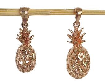 YFN Ananas Orecchini In Argento Sterling Placcato Oro Ananas - Foto 10