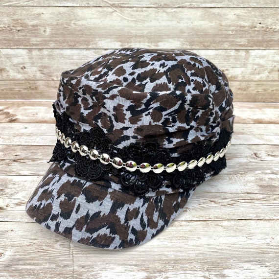 Leopard Cadet Hat Animal Print Army 