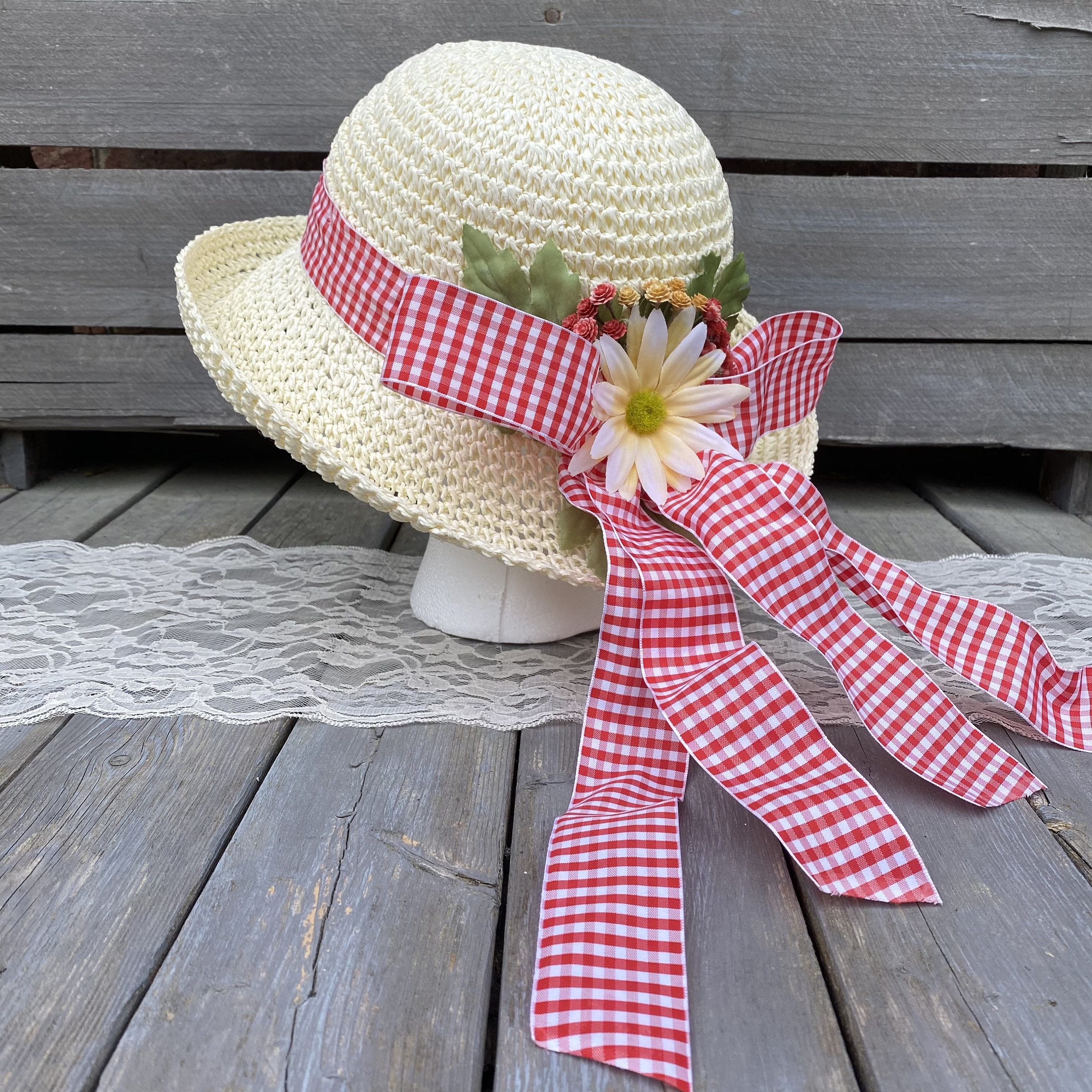 Cottagecore Style Picnic Hat Cottagecore Inspired Hat Rolled Etsy