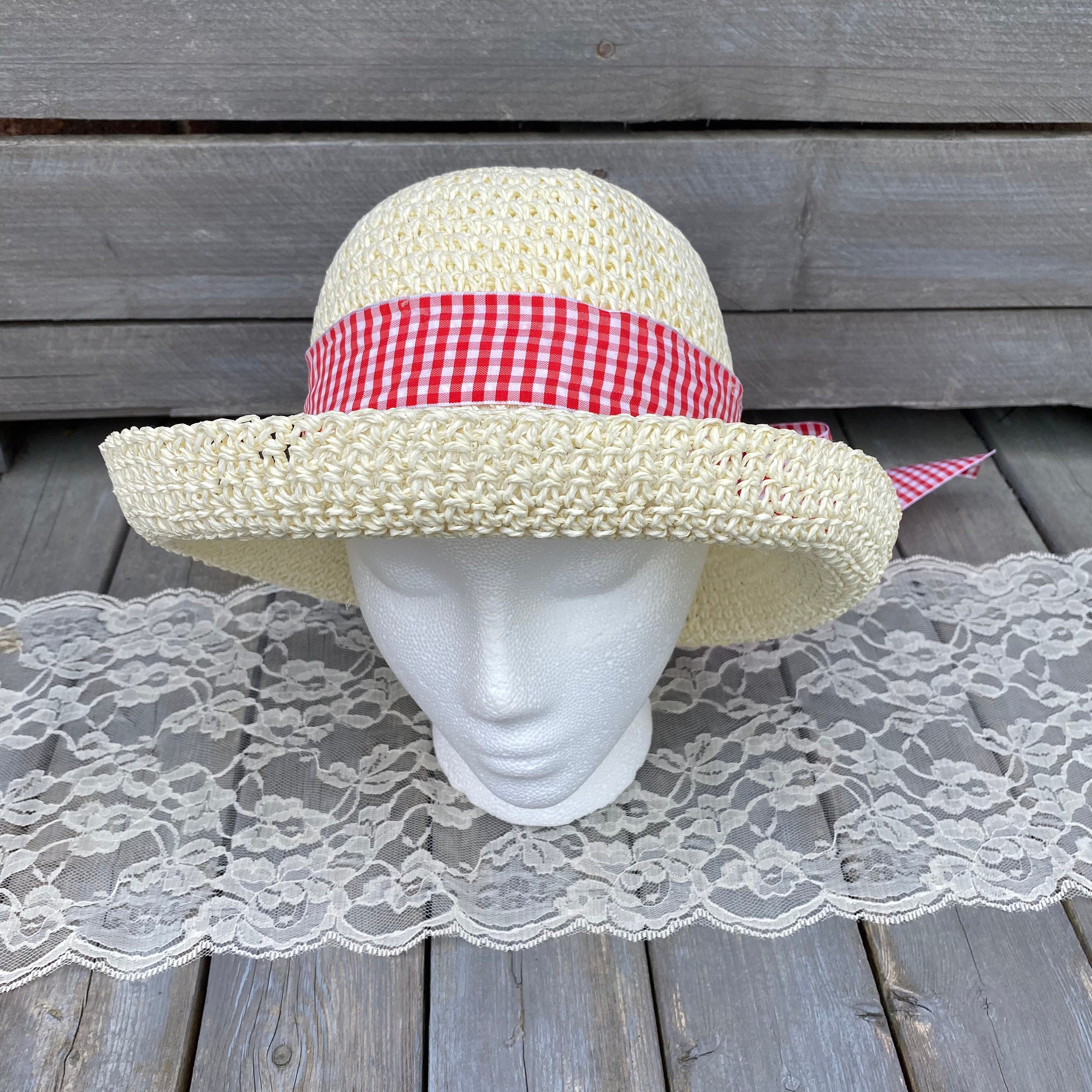 Cottagecore Style Picnic Hat Cottagecore Inspired Hat Rolled Etsy