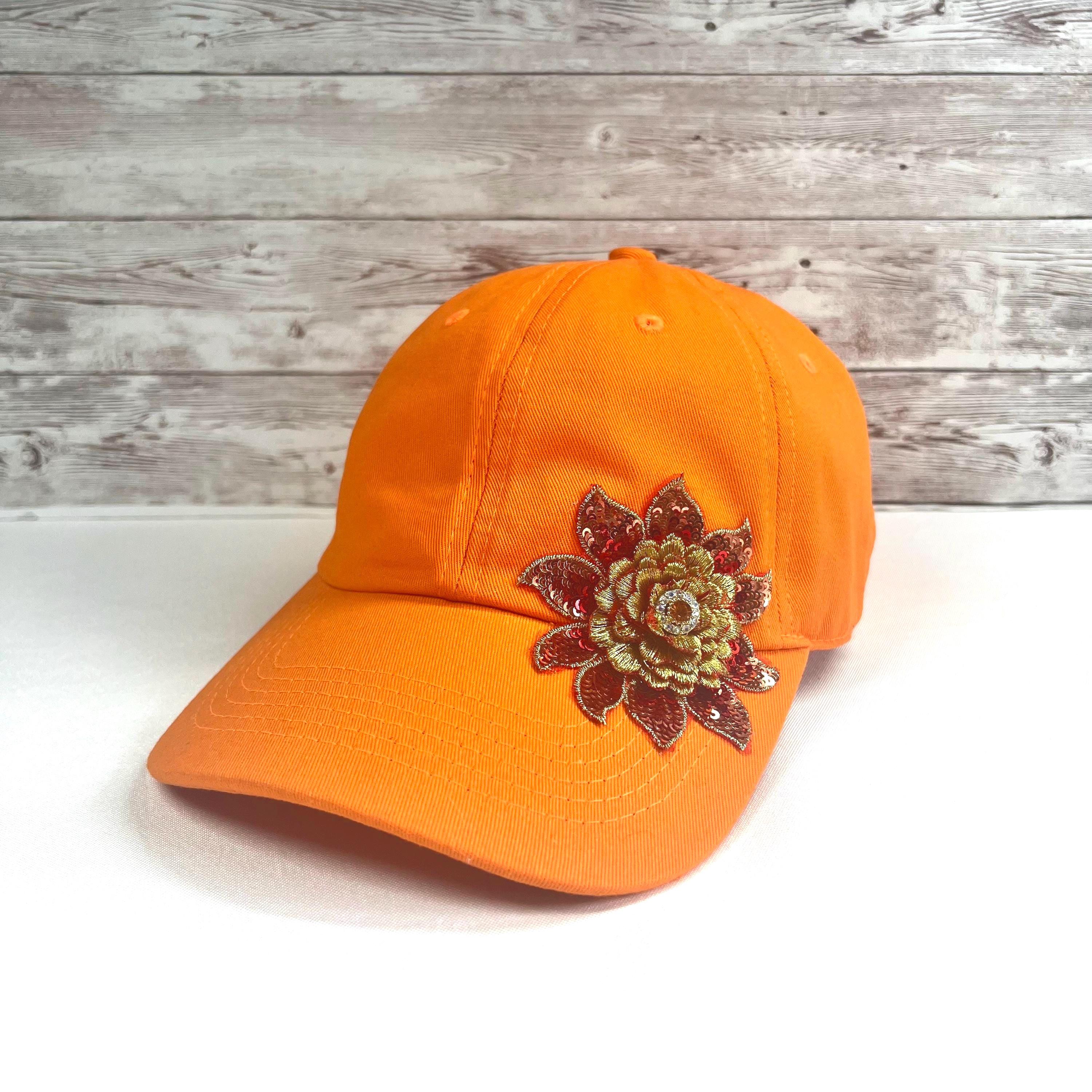 Elegant Orange Hat with Rhinestone Detail Orange Rhinestone Cowboy Hat - Etsy main image 3