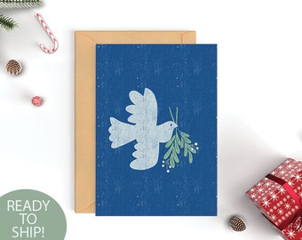 Ready to Ship Christmas Card | White Dove