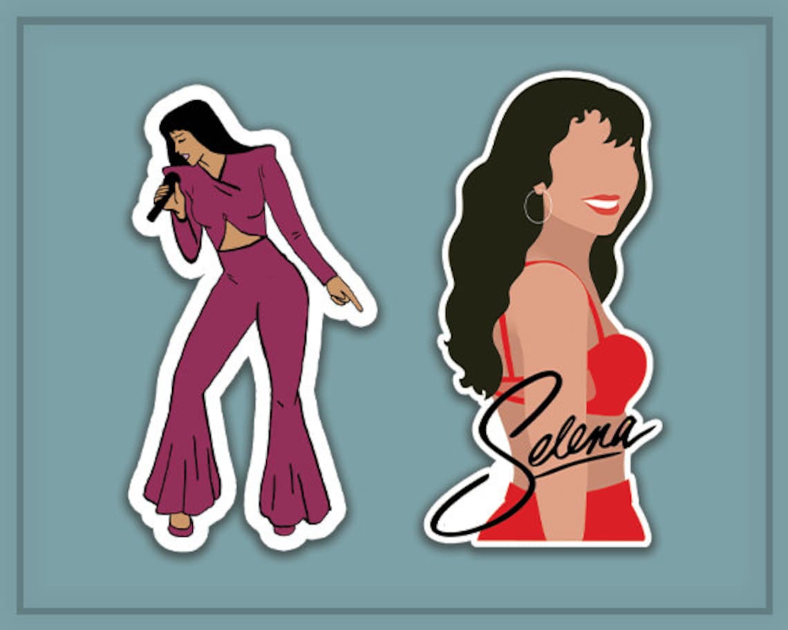 4. Selena Quintanilla nail art stickers - wide 3