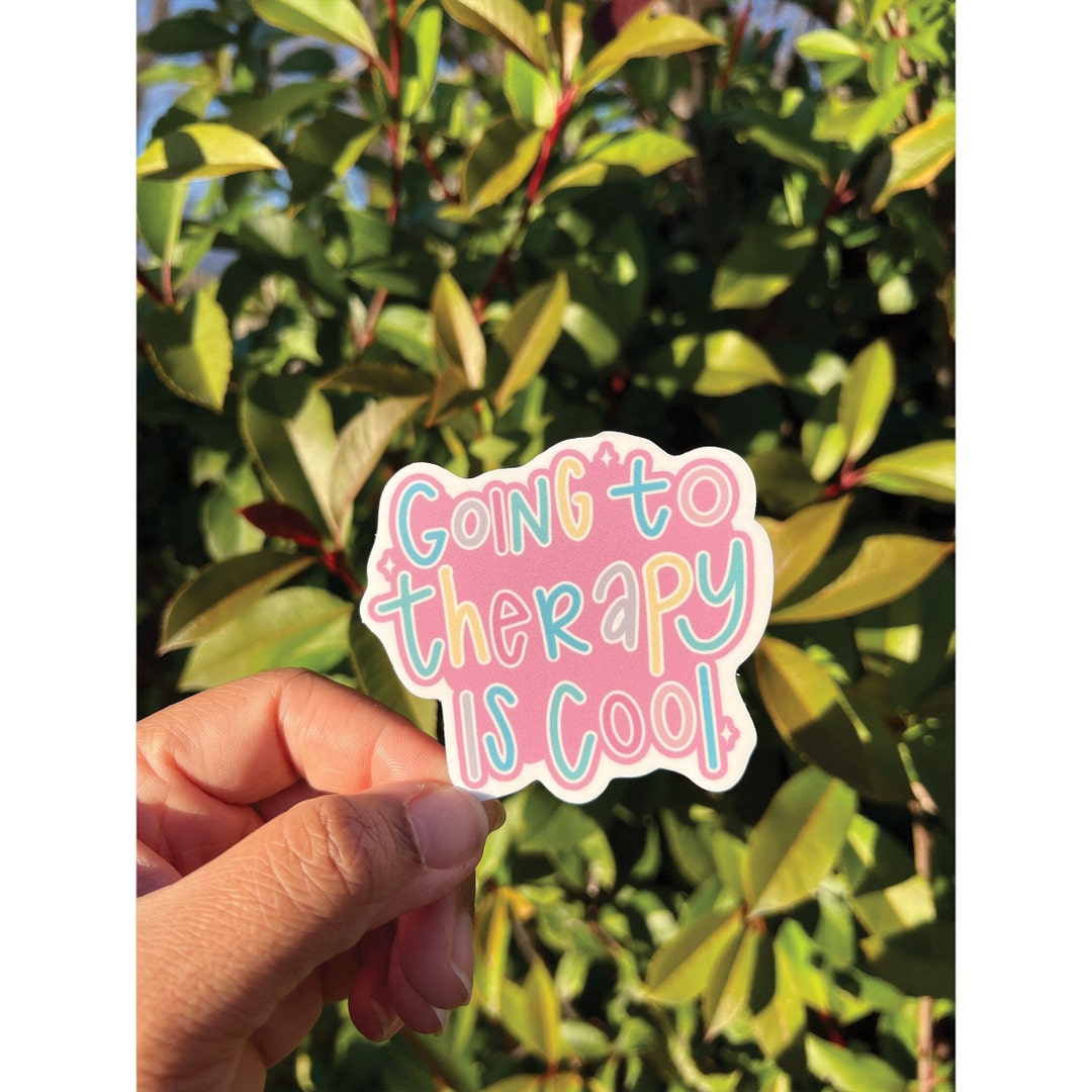 Going to Therapy is Cool Sticker Lizzieanndesignco - Etsy