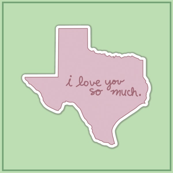 I Love You So Much Austin Texas Sticker | Vinyl Sticker | Waterproof Sticker | Weatherproof Sticker | LizzieAnnDesignCo