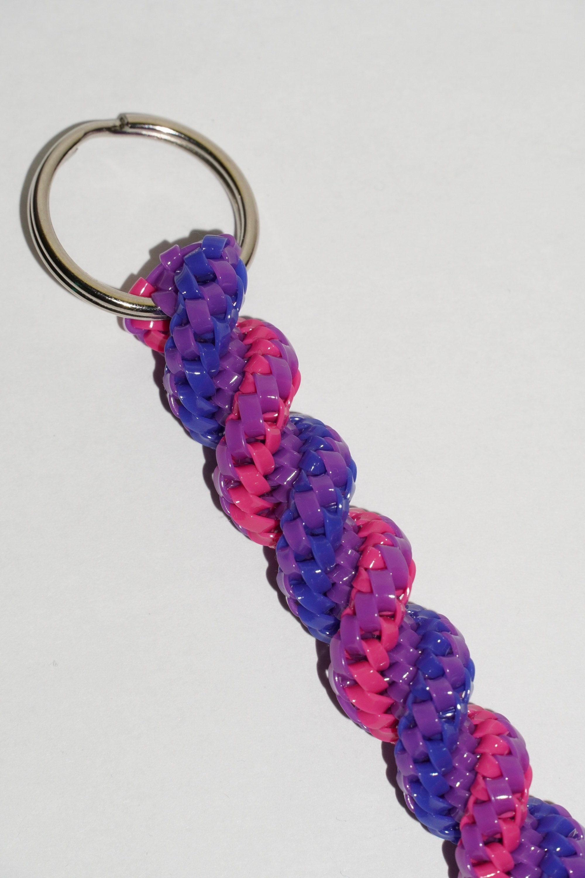 Purple Corkscrew Lanyard Keychain Purple Pink Blue Etsy