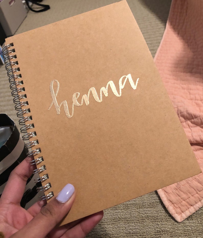 Custom Embossed Notebook Etsy