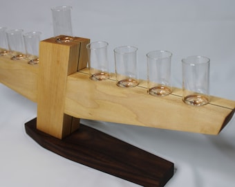 Walnut and Maple Menorah