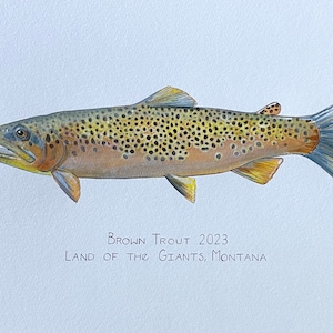 custom fish painting, fishing trophy painting,