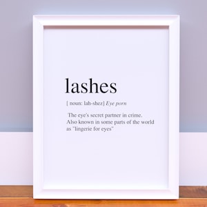 Väggkonst med definition av ögonfransar