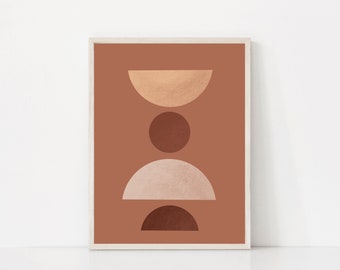 Boho Prints, Sun Art Print, Boho Decor, Abstract Modern Art Print, Terracotta Print, Minimalist Print, Sun Wall Art, Minimalist Poster