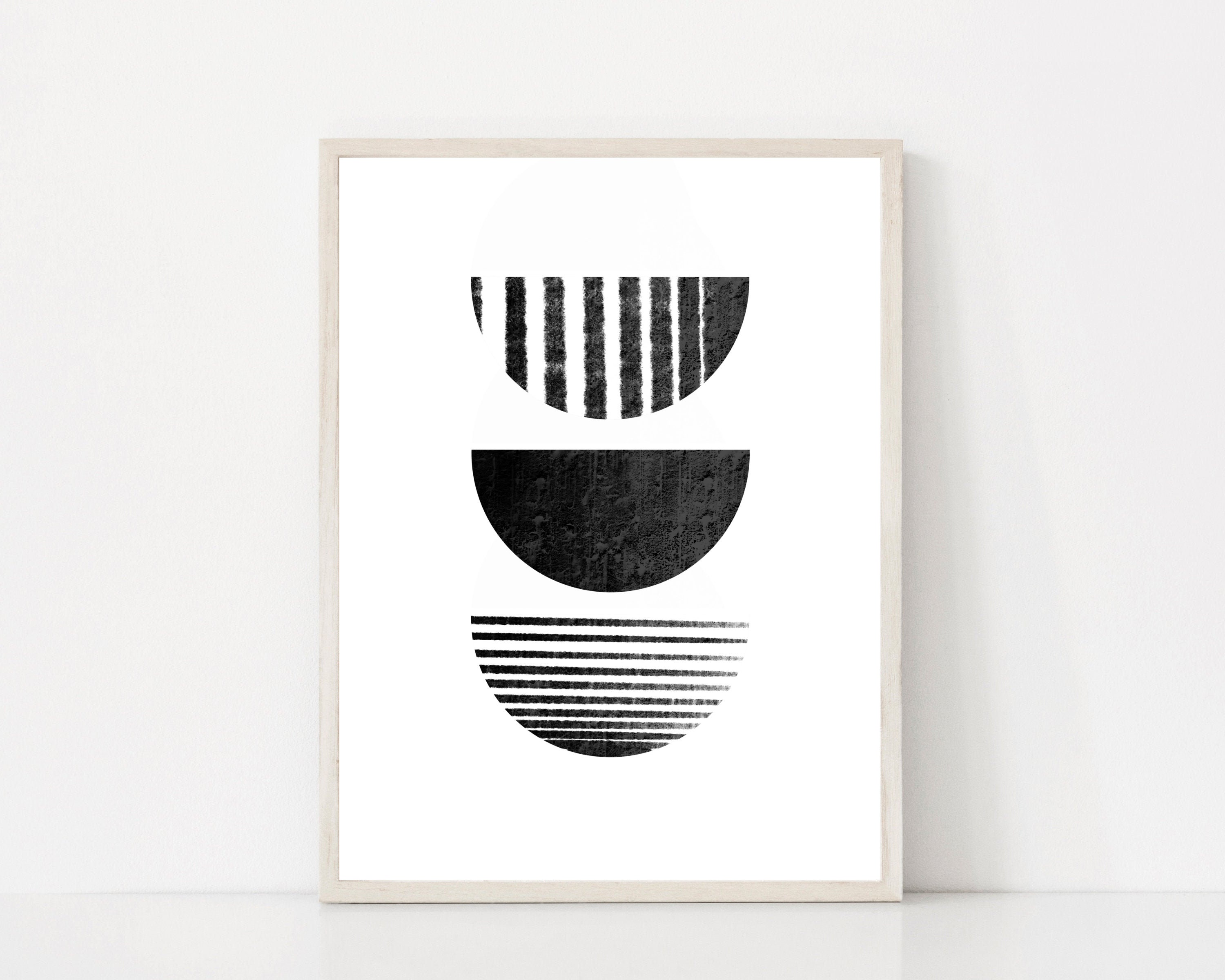 Black and White Prints Set of 3 Boho Art Prints Set | Etsy