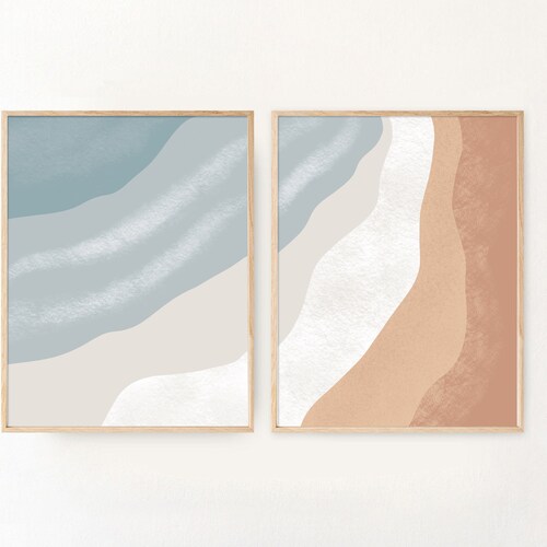 Boho Art Prints Set of 2 Beach Wall Art Boho Art Prints Etsy Australia