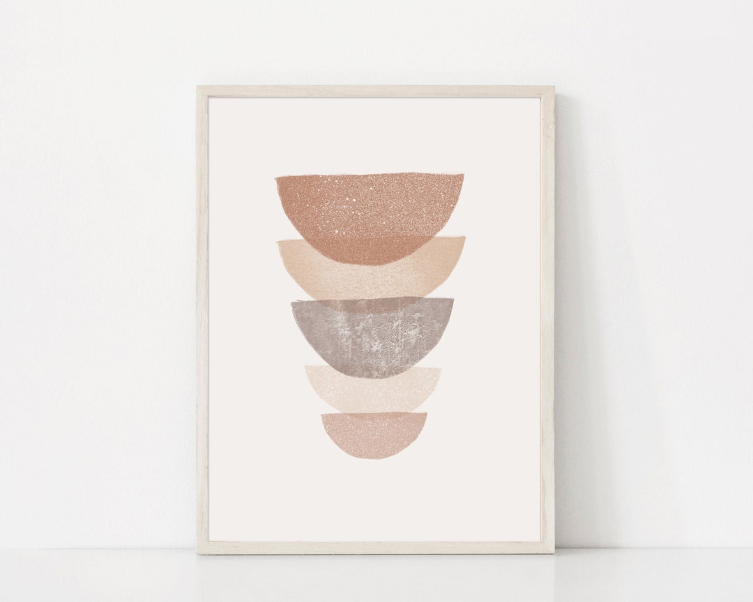 Geometric Printable Wall Art, Boho Art Prints, Boho Wall Art, Shapes ...
