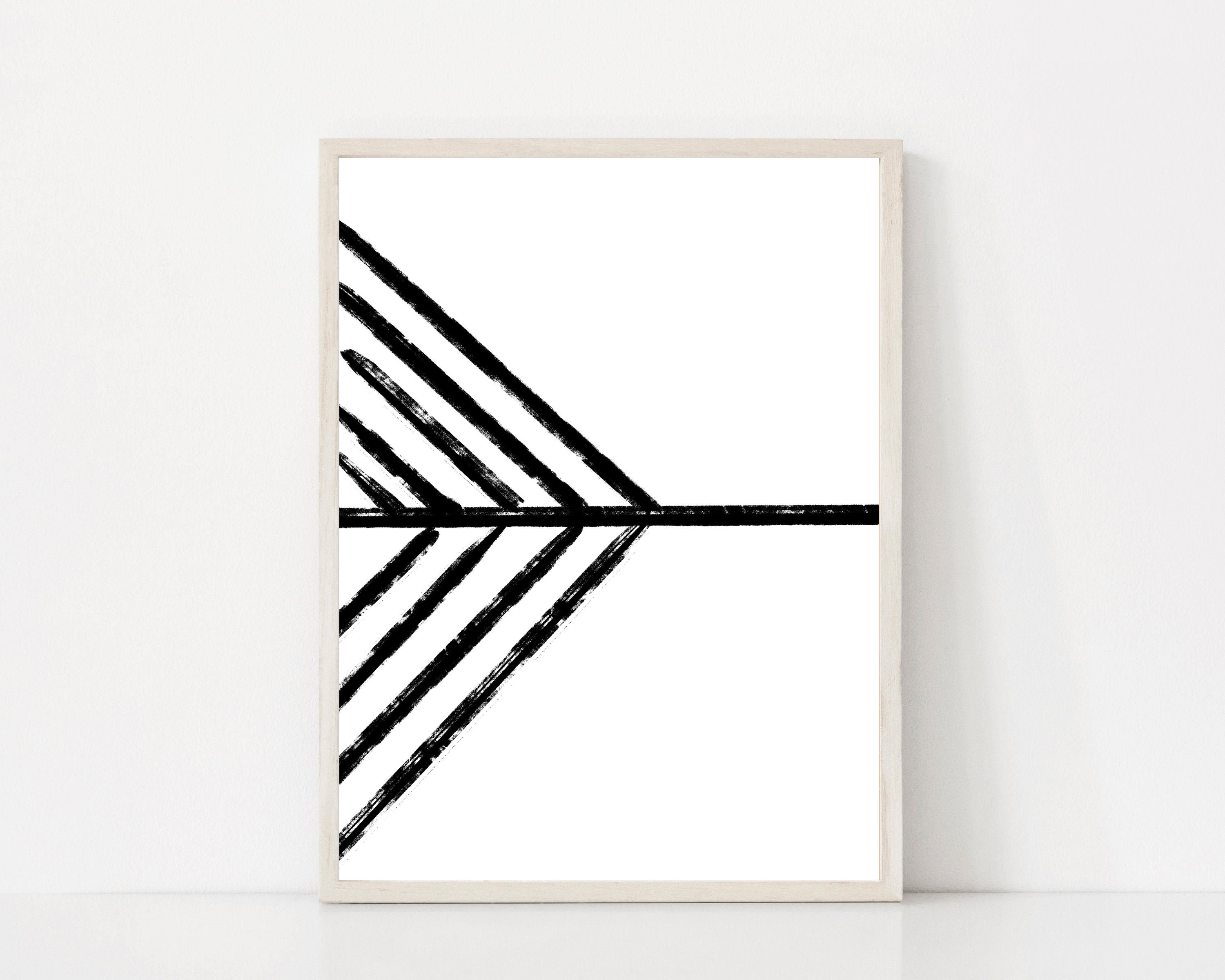 Black and White Prints Set of 3 Minimalist Prints Boho Art | Etsy