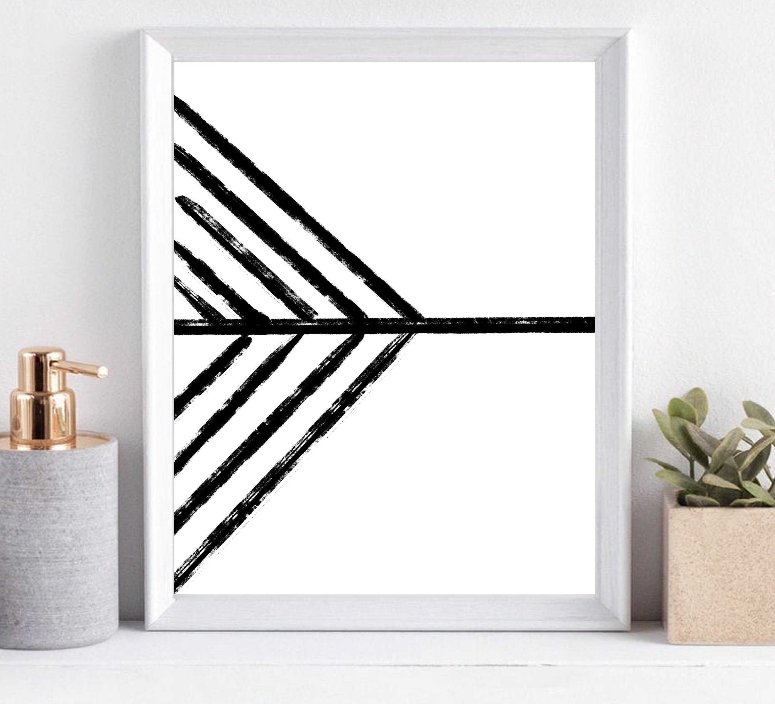Black and White Prints Set of 3 Minimalist Prints Boho Art | Etsy