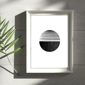 Set of 3 Minimalist Prints, Boho Art Prints Set, Black and White Prints ...