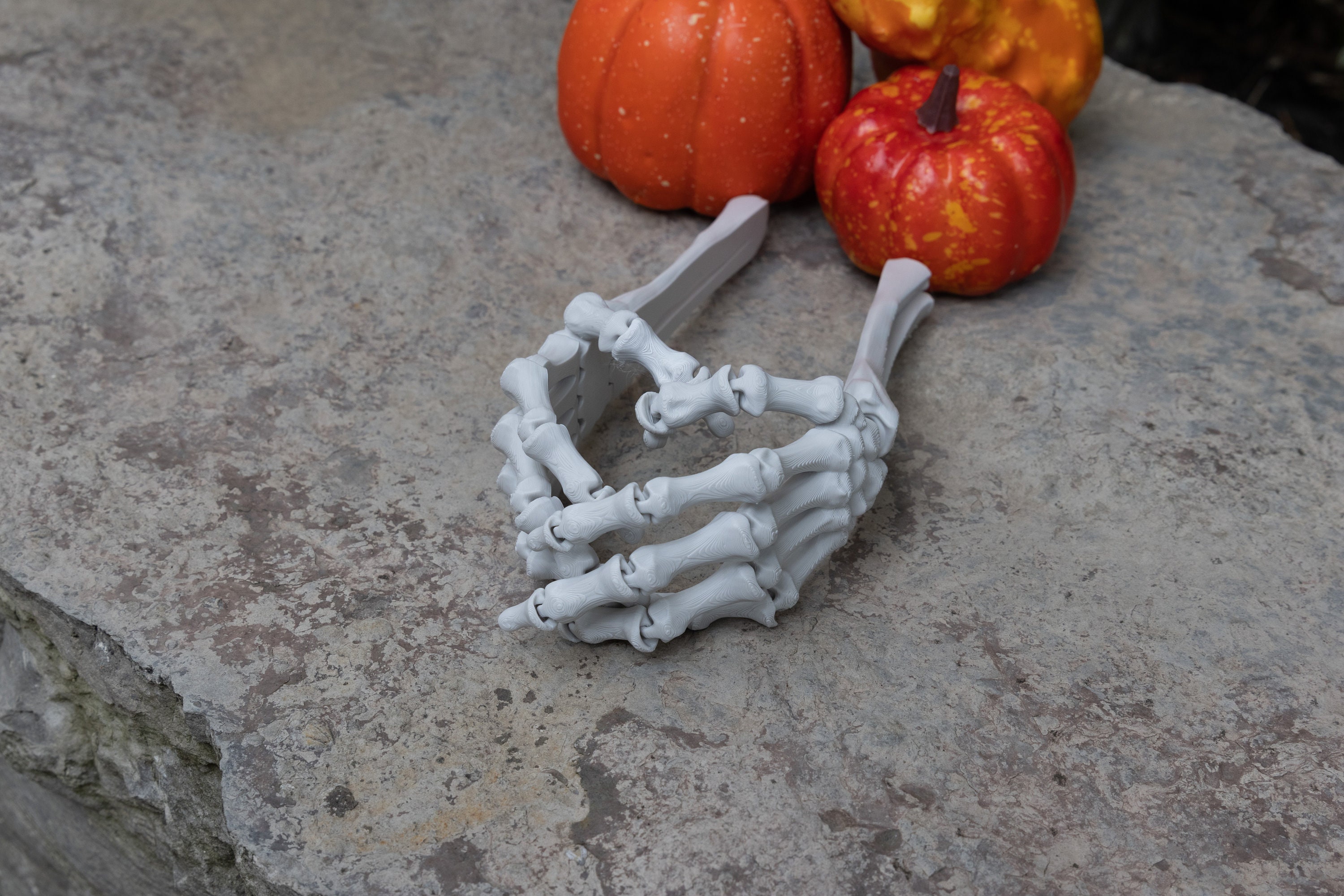 Skeleton Hands 3d Printed Halloween Articulated Flexible Etsy Canada