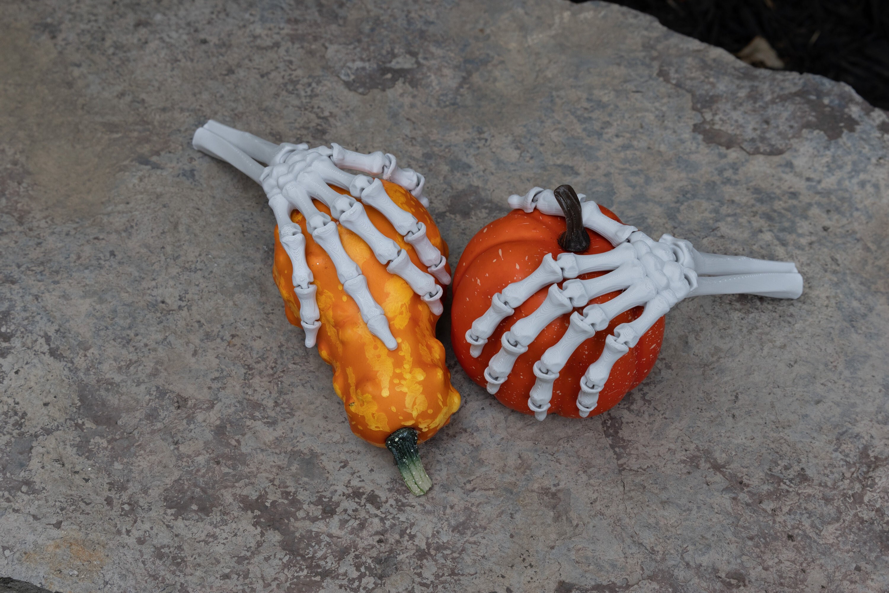 Skeleton Hands 3d Printed Halloween Articulated Flexible Etsy Canada