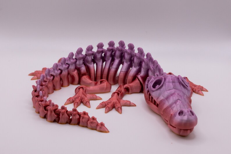 Crocodile 3d Printed Articulated Flexible Custom Fidget Etsy UK