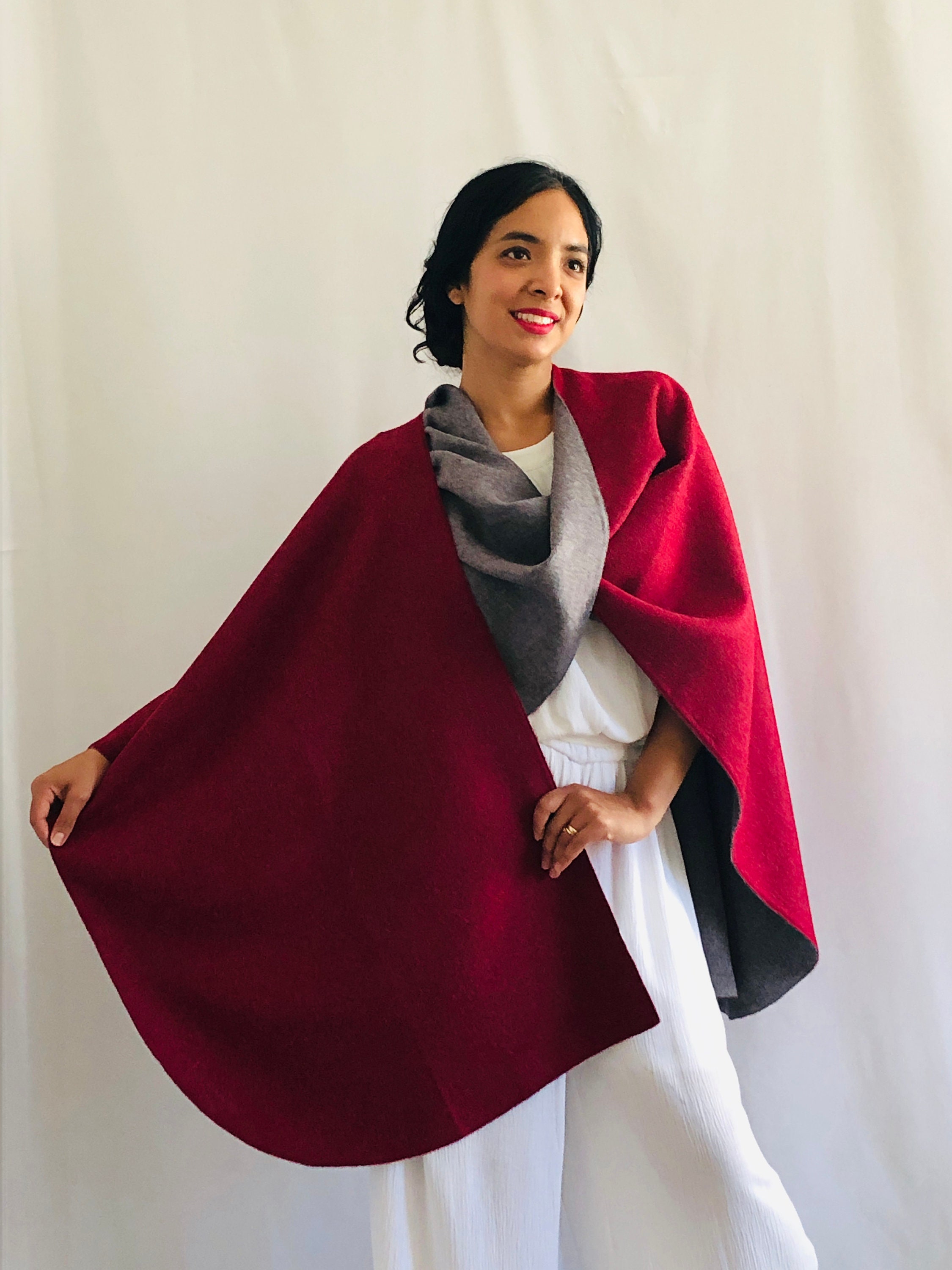 Milan Ruana Wrap Reversible Unisex 100% Baby Alpaca - Etsy