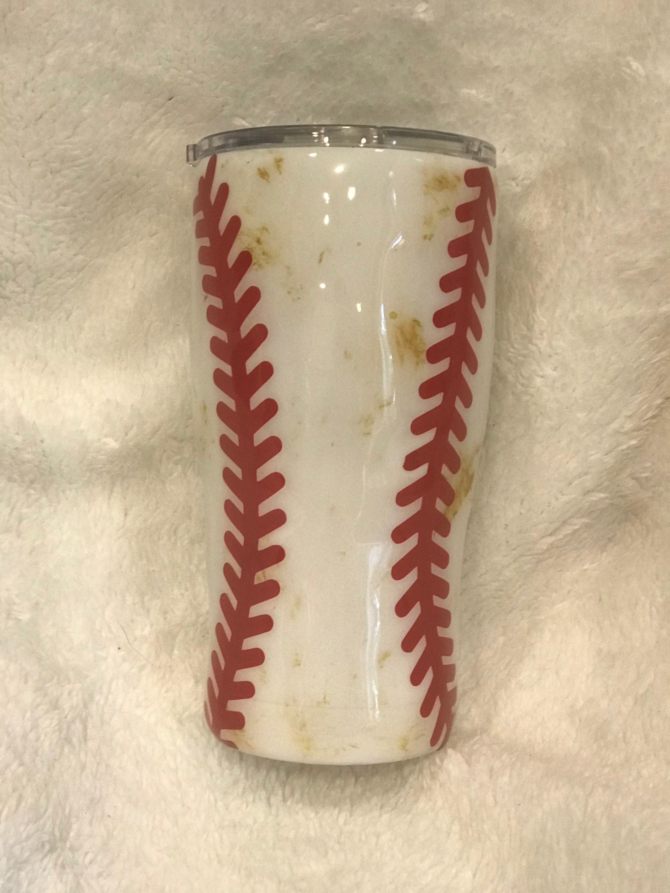 Baseball Tumbler Softball Glitter Stainless Steel Etsy