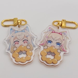 FuwaMoco Donut keychains