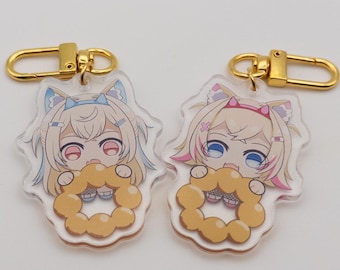 FuwaMoco Donut keychains