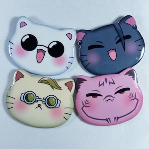 2.3" JJKat cat Shaped Button Pins