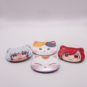 2.3&quot; Final Fantasy 14 Cat Shaped Button Pins