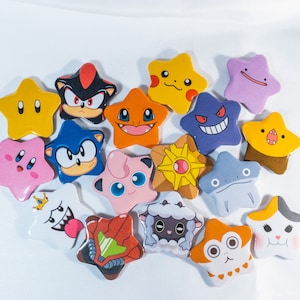 2.2&quot; Video Game Star Shaped Button Pins