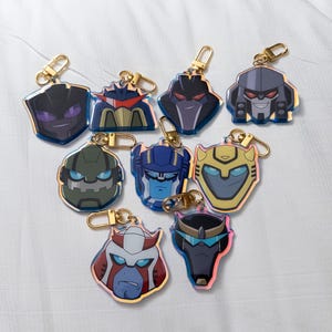 Transformers Animated 5.5cm Holographic Keychains