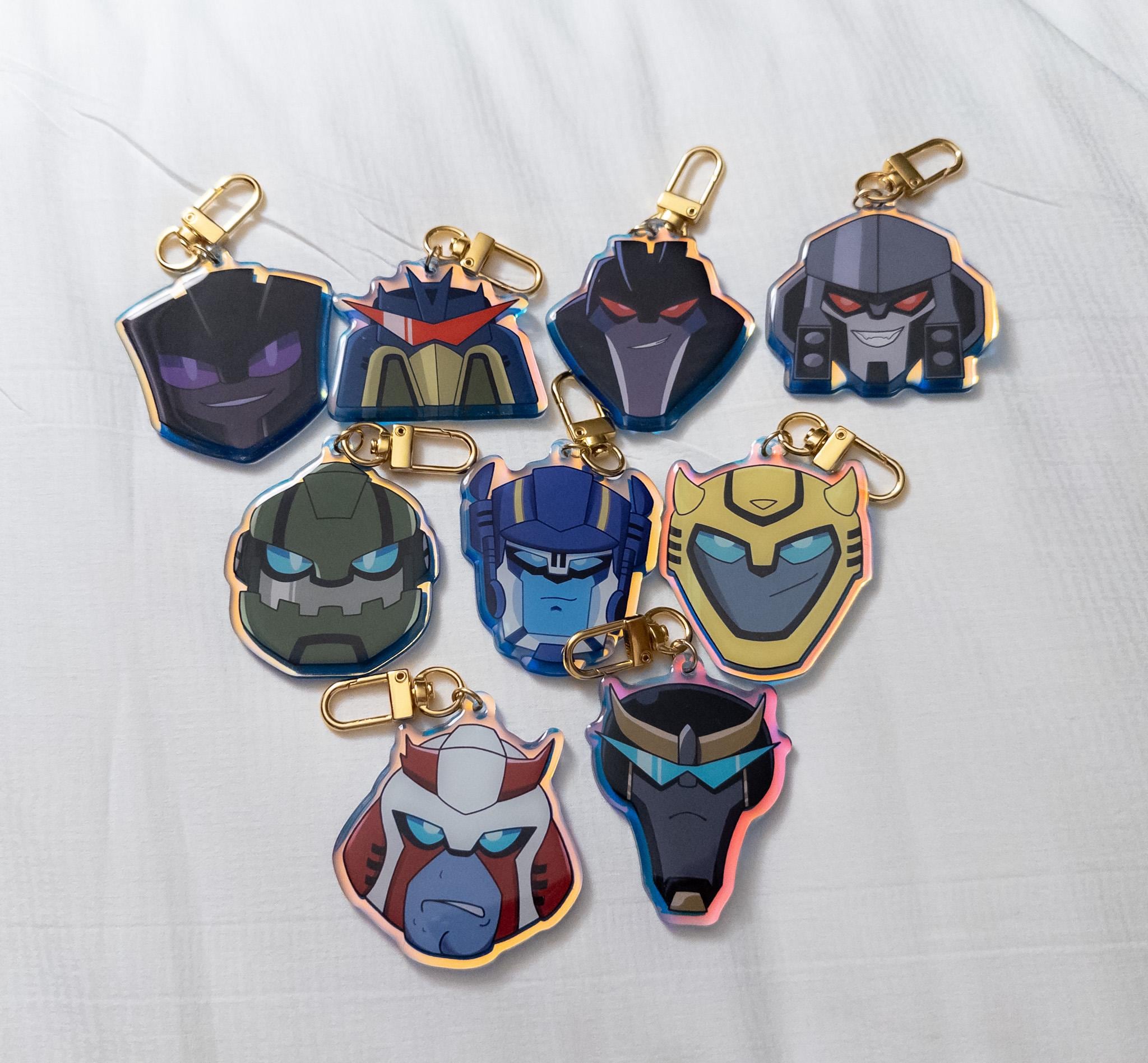 Transformer Shape Key Chain Transformers Animated 5.5cm Holographic Keychains - Etsy