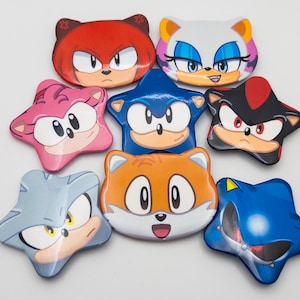 2.2&quot; Sonic The Hedgehog Fun Shaped Button Pins