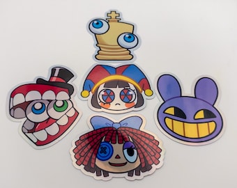 The Amazing Digital Circus holographic stickers
