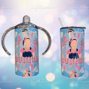 Ms. Rachel - Pink and Blue Available - Sippy Cup - Lid and Straw included - Miss Rachel  - Hop Little Bunnies - Matching Mama Tumbler