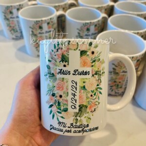 Baptism Mugs - Mi Bautizo Mugs - Thank You Mugs - Customizable Design/Front and Back