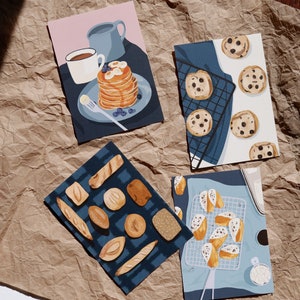 Cartes postales post-transition, Correspondant, Ensemble de marque-pages, Cartes postales de nourriture, Carte postale d'art culinaire, Cartes postales esthétiques, Art de décoration murale de cuisine