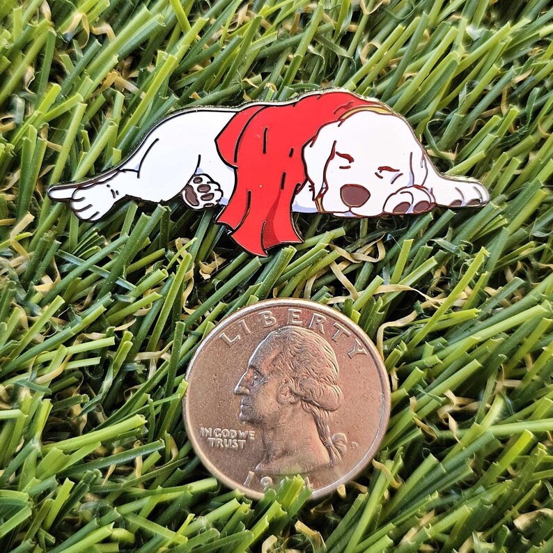 Krypto Superman's Dog Enamel Pin: 2" Gold Plated, UV Printed image 4