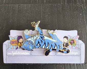 Sleepy Derpy Tiger enamel pin
