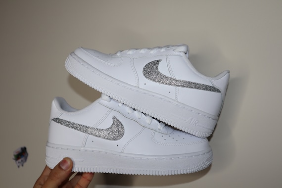 nike air force 1 with silver swoosh