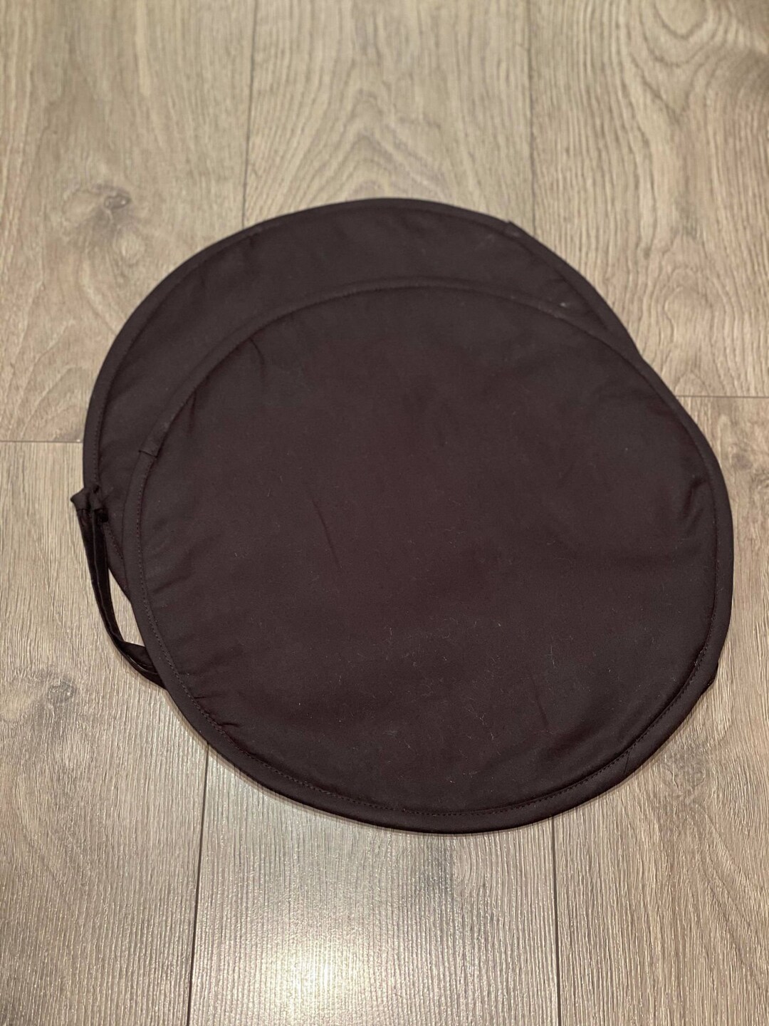 AGA Hob Lid Mat Pad Round Hob Cover With Straps Eco Friendly Cotton