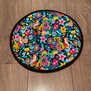 AGA Hob Lid Mat Pad Round Hob Cover With Straps Eco friendly Cotton Washable Reusable