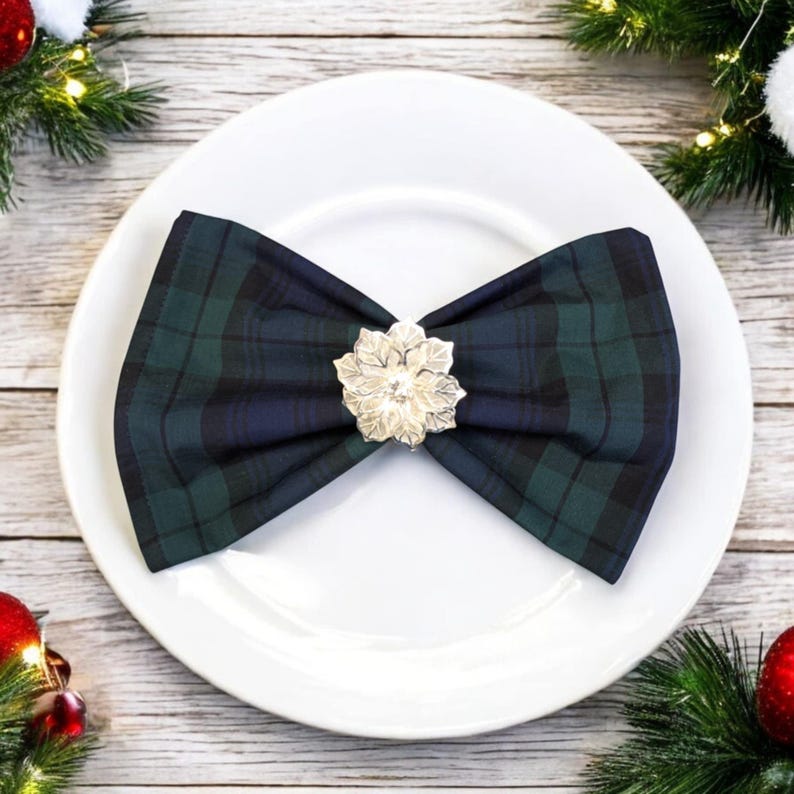 From 70 to 500 cm Long Cotton BLACK WATCH 100 % Cotton Tartan Runner Placemats Table Napkins Navy Black Green Burns Night Plaid image 6