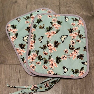 Rayburn 200 300 400 Sage Hob Lid Mat Pad Hob Cover With Straps Butterfly Cotton Washable
