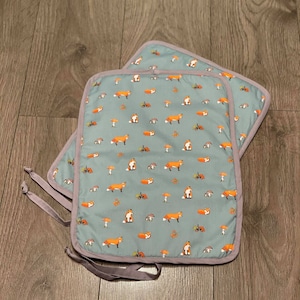 Rayburn 200 300 400 Sage Hob Lid Mat Pad Hob Cover With Straps Cotton Washable Fox