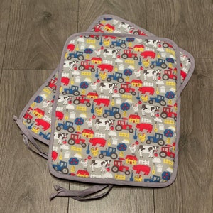 Rayburn 600 Sage Hob Lid Mat Pad Hob Cover With Straps Grey  Cotton Washable Tractor